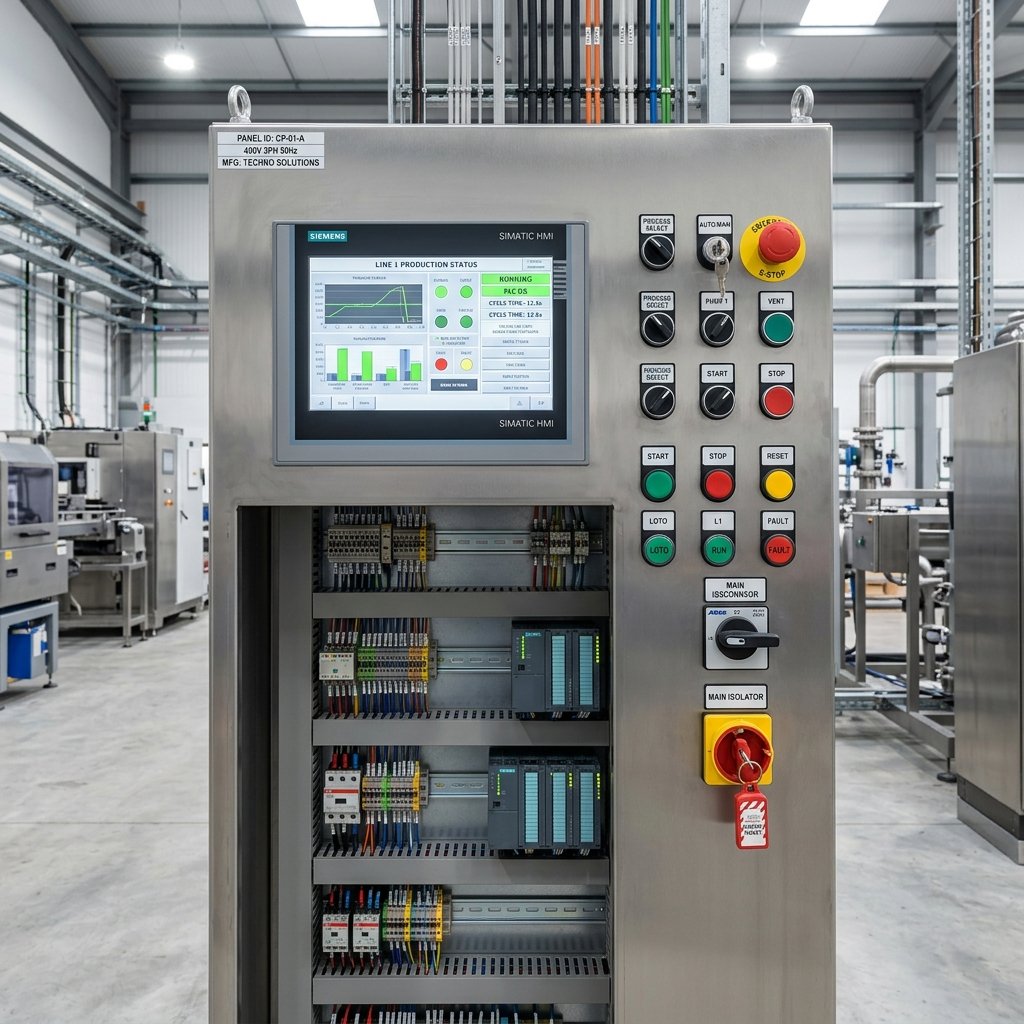 Panel kontrol kustom HMI untuk otomasi mesin industri buatan K Nugraha N Teknik