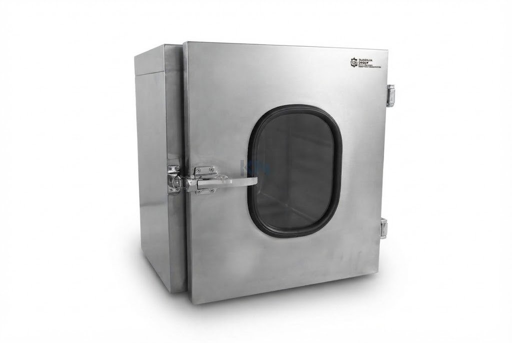Passbox stainless steel untuk transfer material antar ruangan cleanroom buatan K Nugraha N Teknik