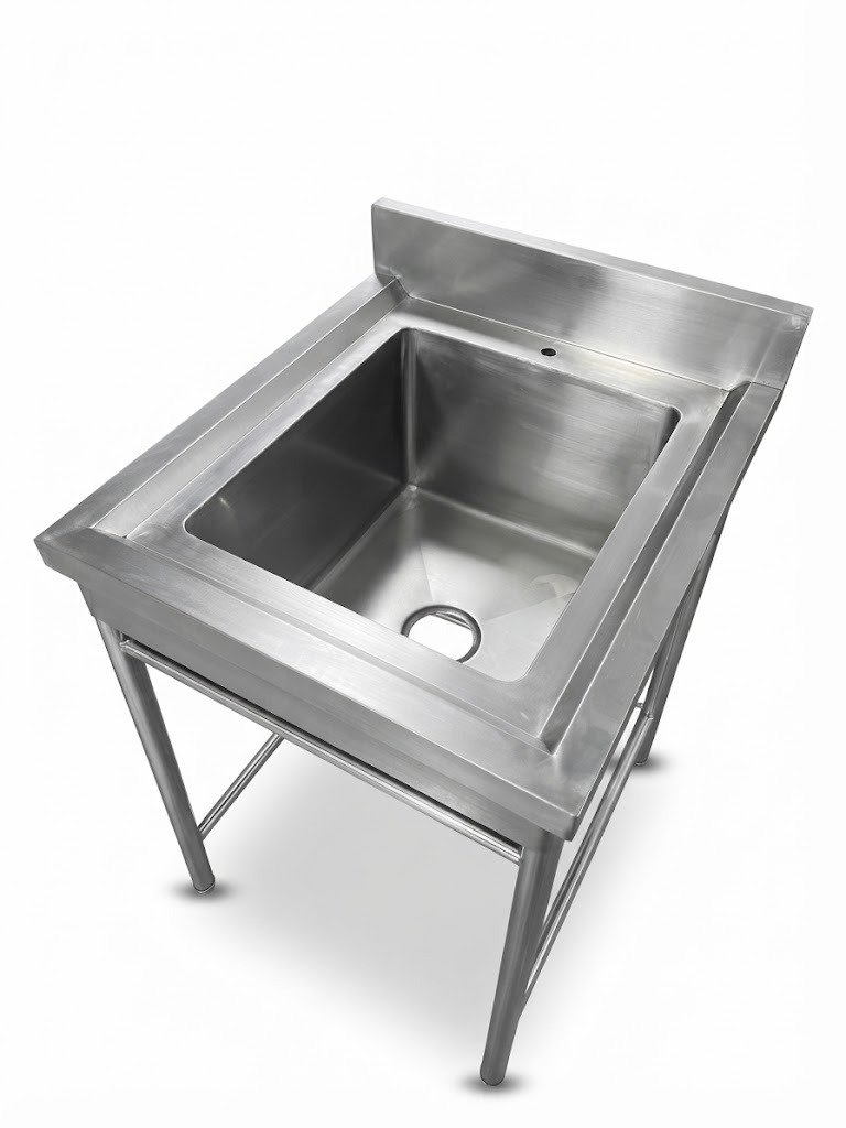 Sink stainless steel custom untuk kebutuhan dapur komersial dan industri buatan K Nugraha N Teknik